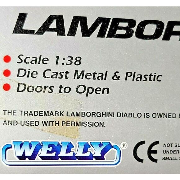 Welly 1/18 Lamborghini Diablo SV Yellow Damaged Box 1/38 Scale in Box - Picture 7 of 7